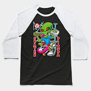 Skater Pizza Baseball T-Shirt